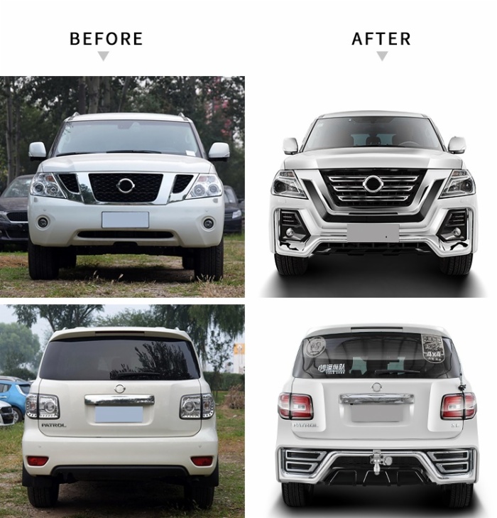 Body Kit include pp abs material front/rear bumper assembly for Nissan Patrol y62